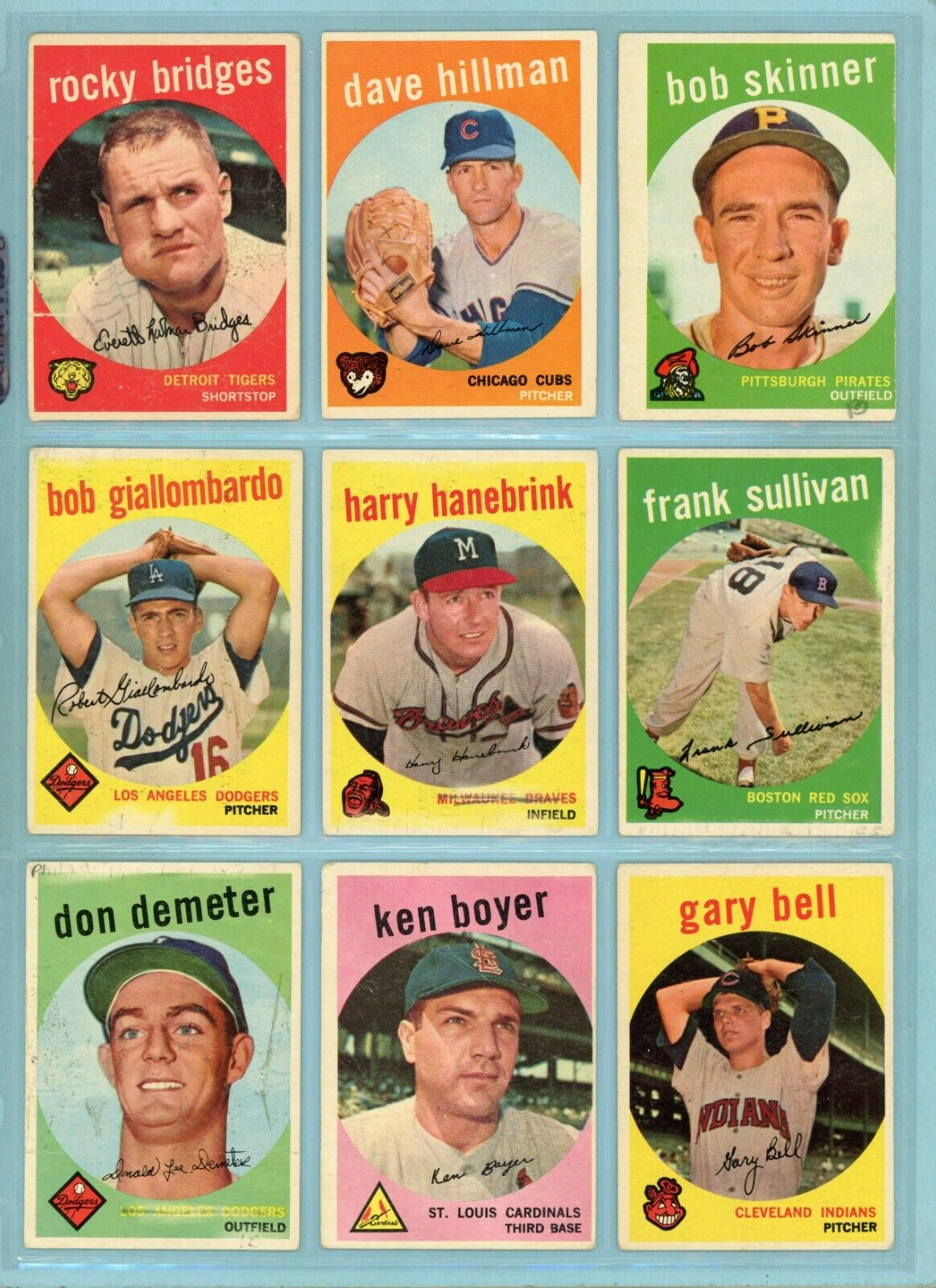 1959 Topps Starter Set Lot of 278 Different Baseball Cards mixed grades p/p f/b