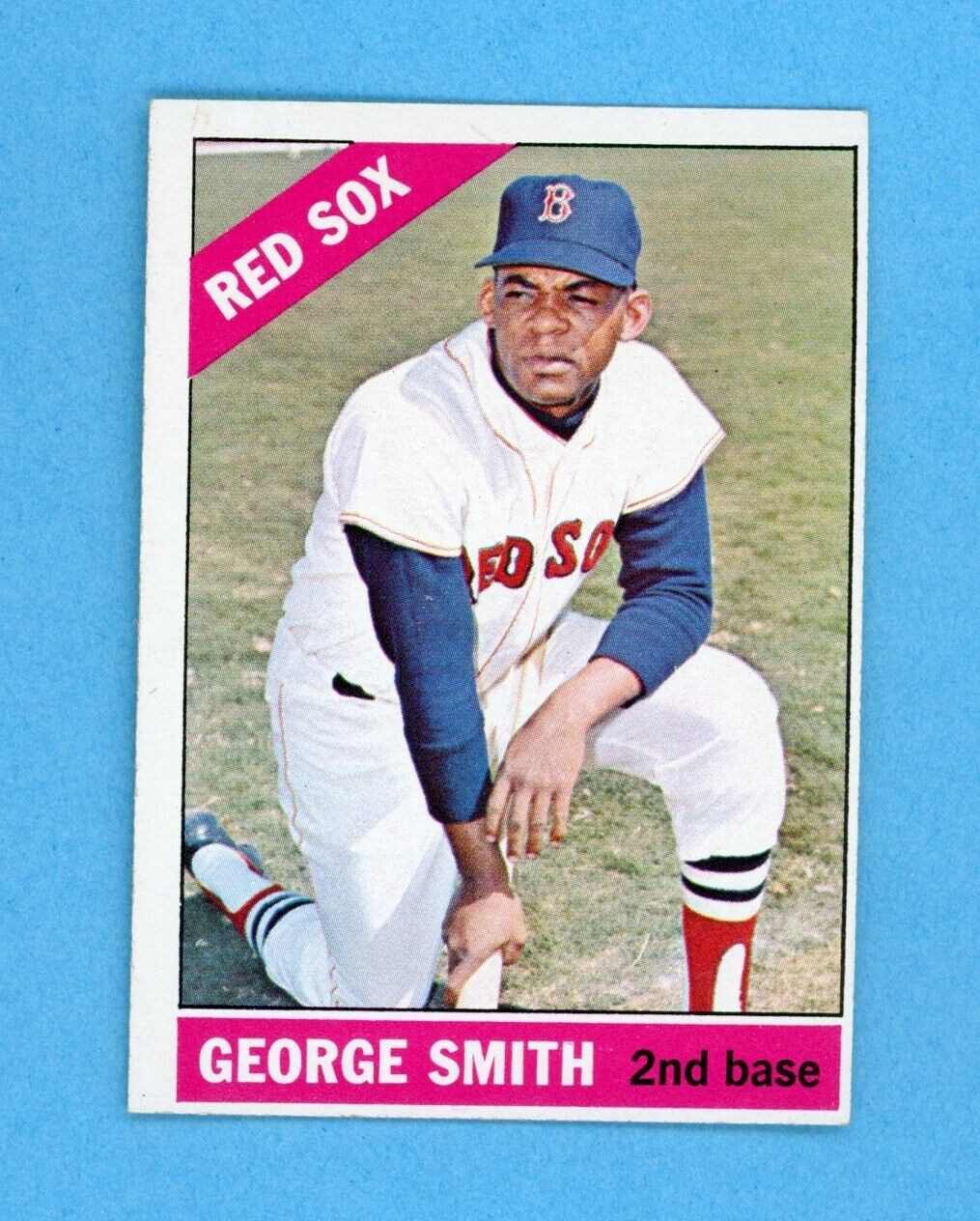 1966 Topps #542 George Smith Boston Red Sox High Number Baseball Card NM oc tw