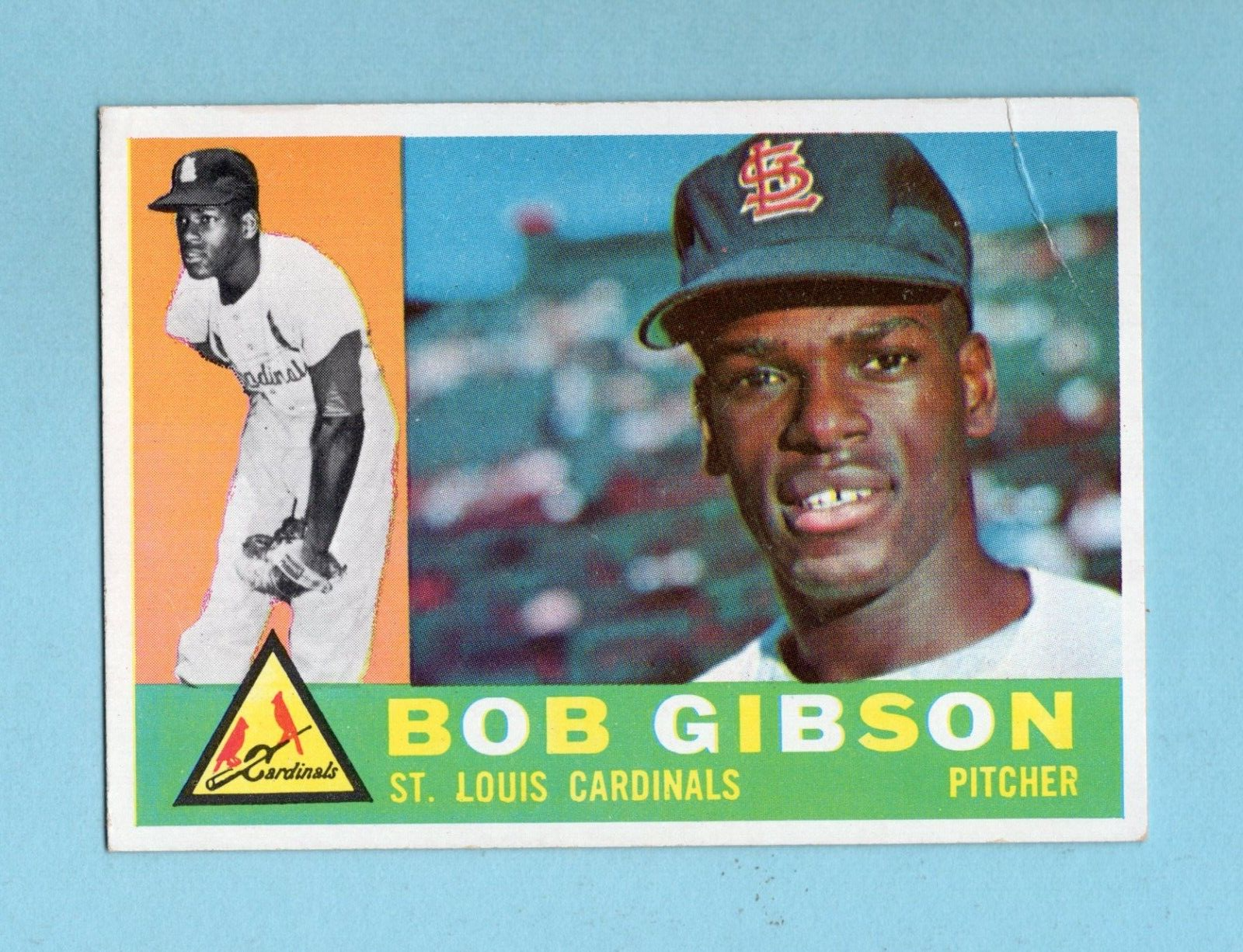 1960 Topps #73 Bob Gibson St. Louis Cardinals Baseball Card Ex/Mt app cres