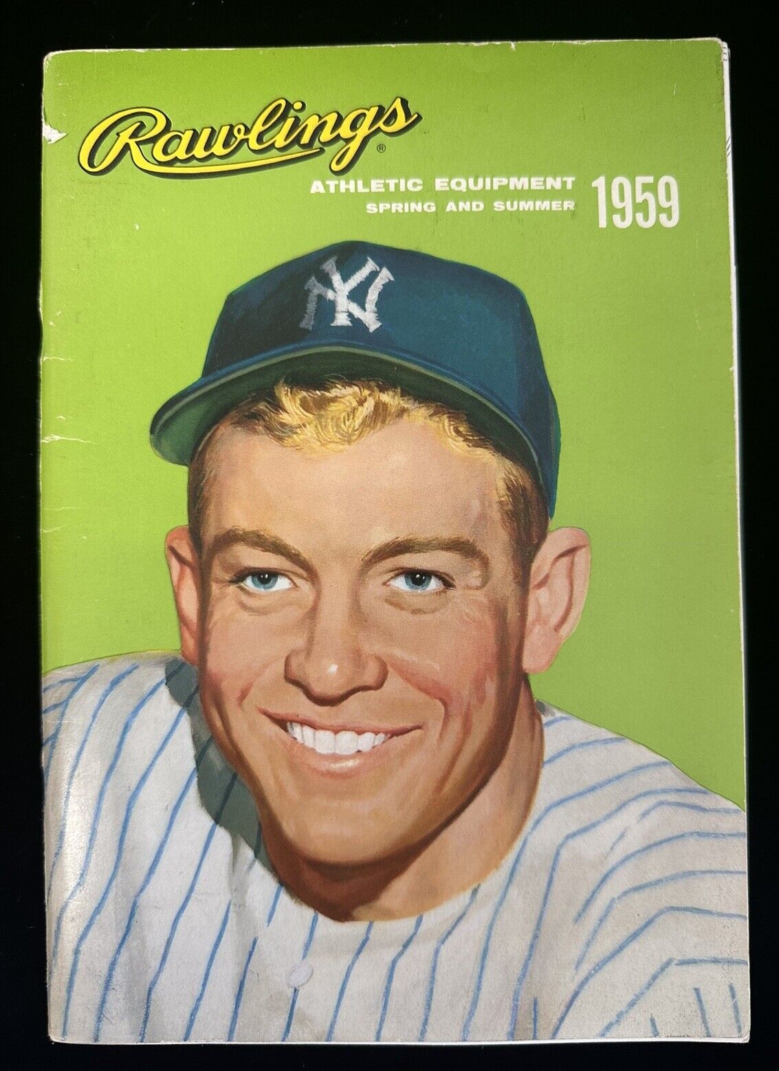 1959 Rawlings Athletic Equipment Publication - Mickey Mantle NY Yankees - EX