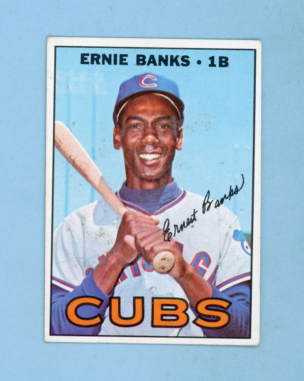 1967 Topps #215 Ernie Banks Chicago Cubs Baseball Card EX-EX+