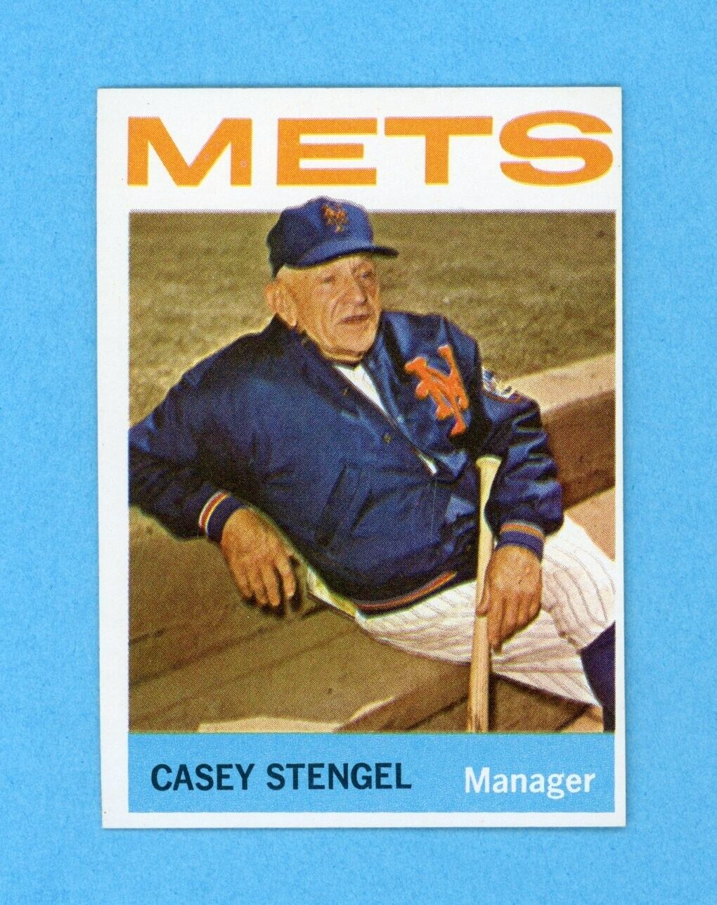 1964 Topps #324 Casey Stengel New York Mets Baseball Card NM o/c