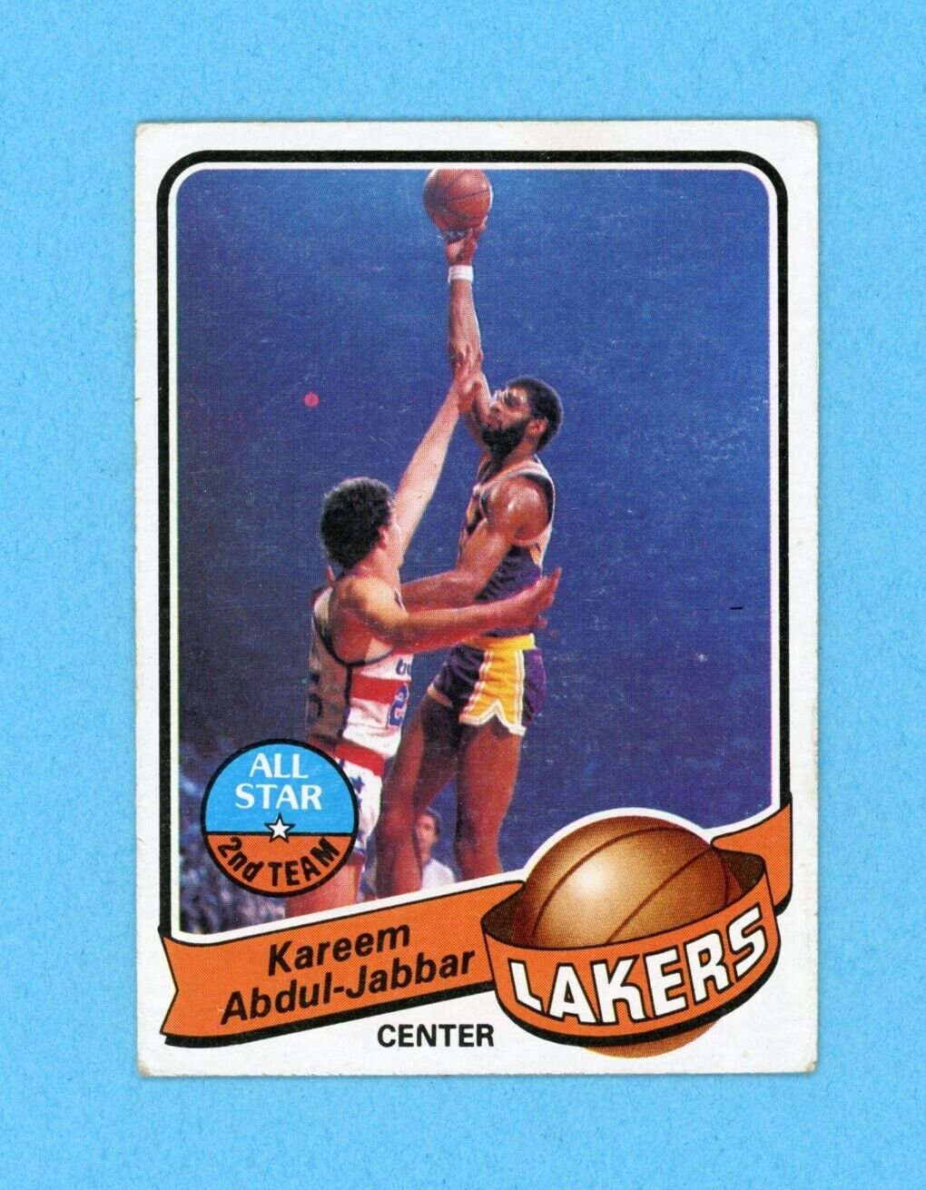 1979-80 Topps #10 Kareem Abdul-Jabbar Los Angeles Lakers Basketball Card Vg-Vg+