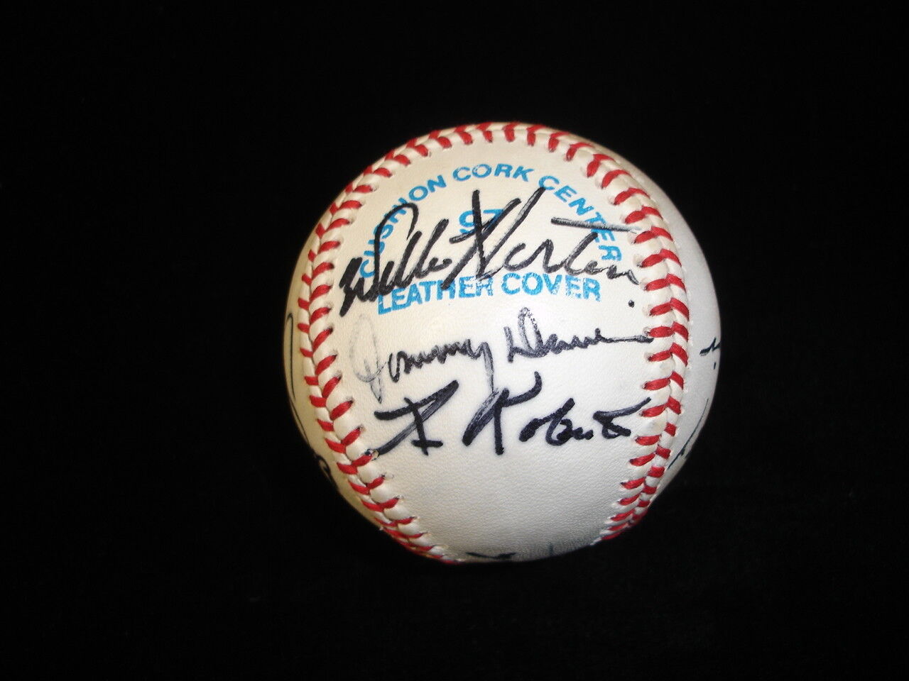 Baseball Stars & Hall of Famers Multi Signed Baseball 12 sigs Spahn Slaughter