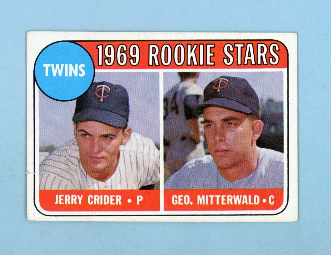 1969 Topps #491 Twins Rookie Stars White Letters Baseball Card EX+ ap clse