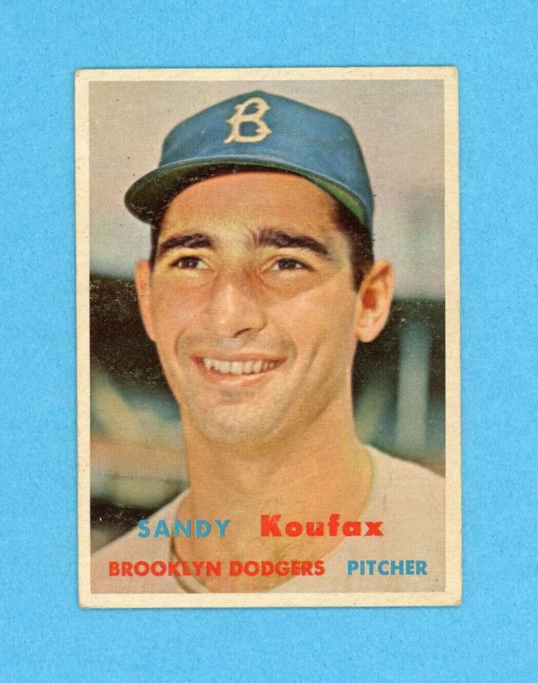 1957 Topps #302 Sandy Koufax Brooklyn Dodgers Baseball Card EX