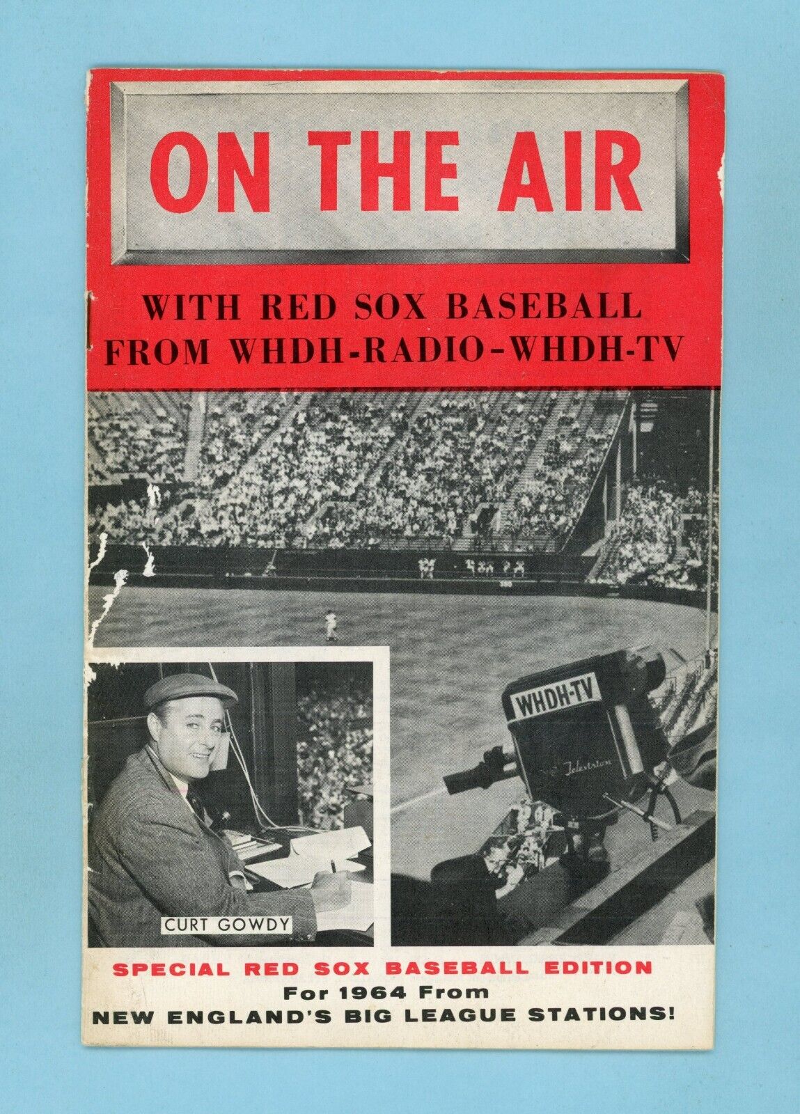 1964 Boston Red Sox On The Air TV & Radio Baseball Preview Curt Gowdy on cover