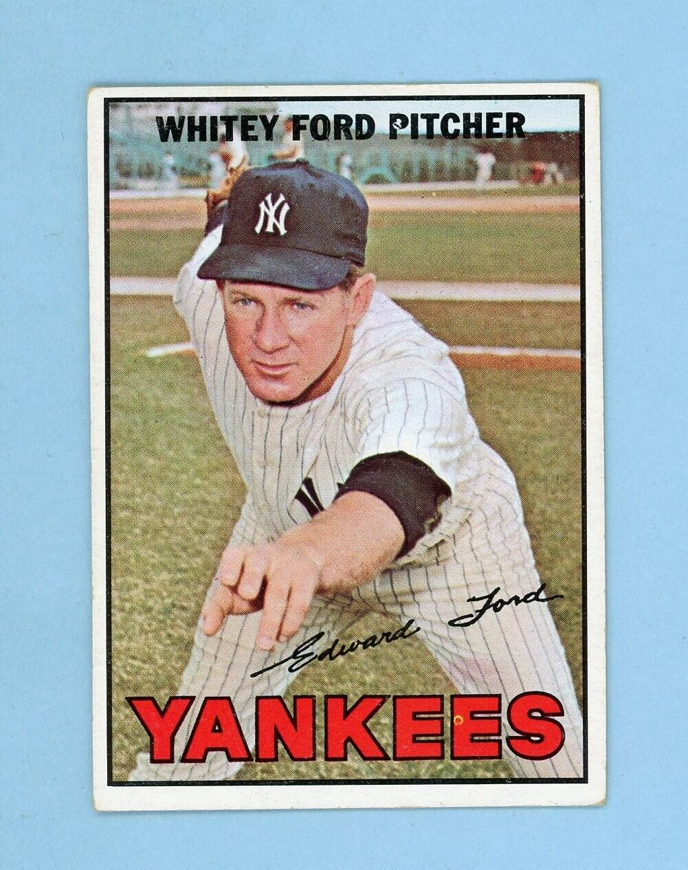 1967 Topps #5 Whitey Ford New York Yankees Baseball Card EX