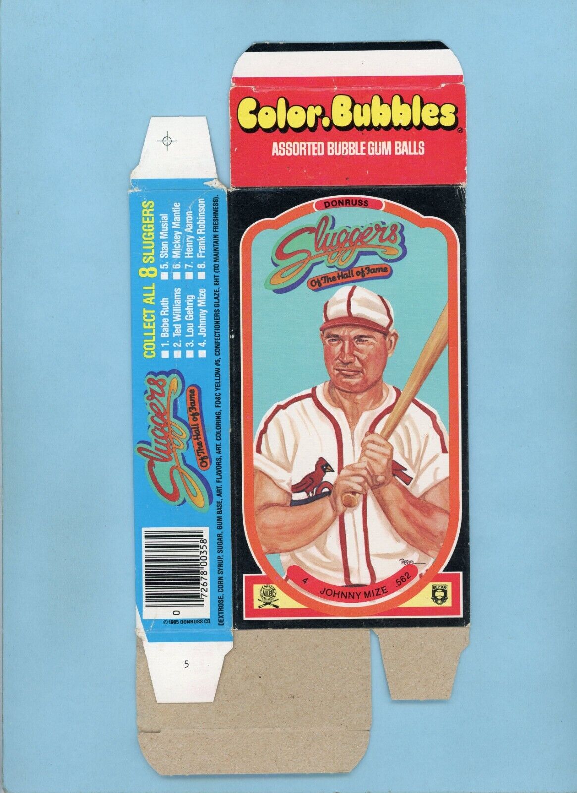 1985 Donruss Sluggers of The HOF Complete Box Set of 8 Baseball Cards VG-NM