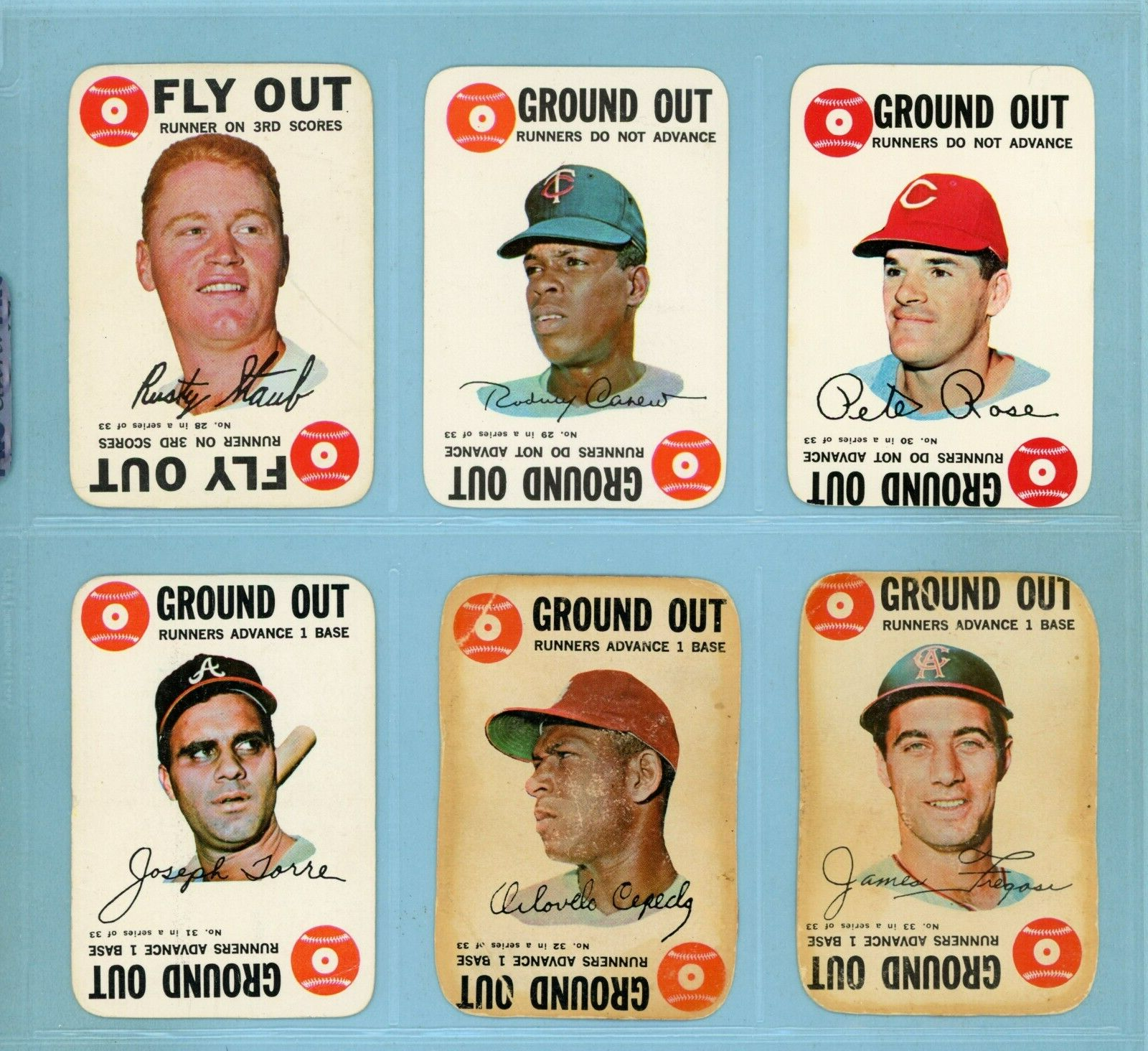 1968 Topps Game Near Set Lot of 31 Different Baseball Cards Low Grade