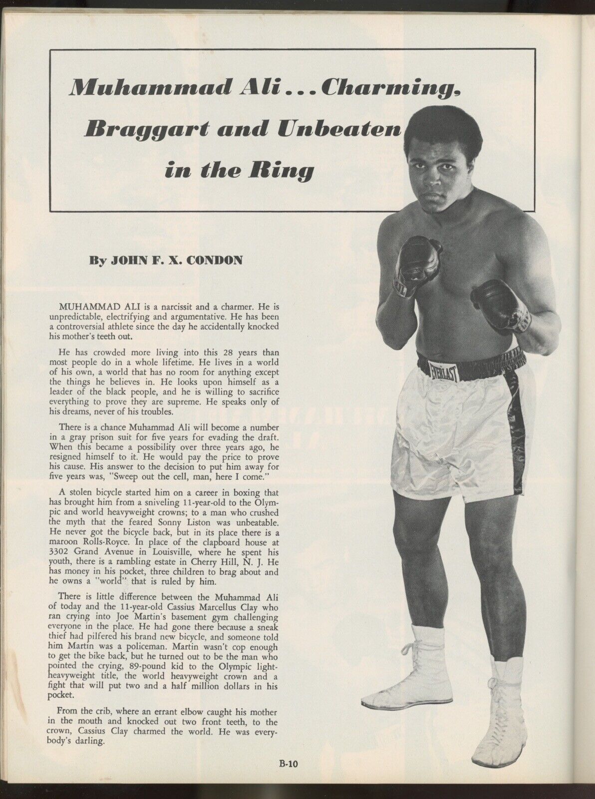 3/8/71 Joe Frazier vs Muhammad Ali World Heavyweight Fight • MSG On Site Program