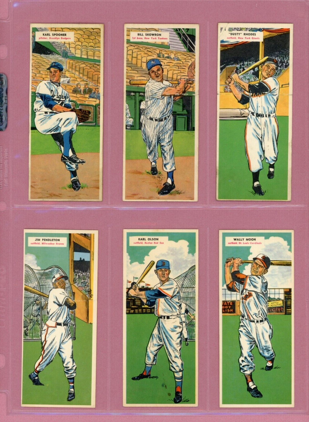 1955 Topps Double Headers Starter Set Lot of 34 Diff Baseball Cards mixed grades