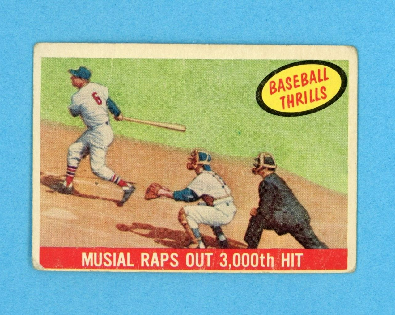 1959 Topps #470 Baseball Thrills Stan Musial St Louis Baseball Card Low Grade