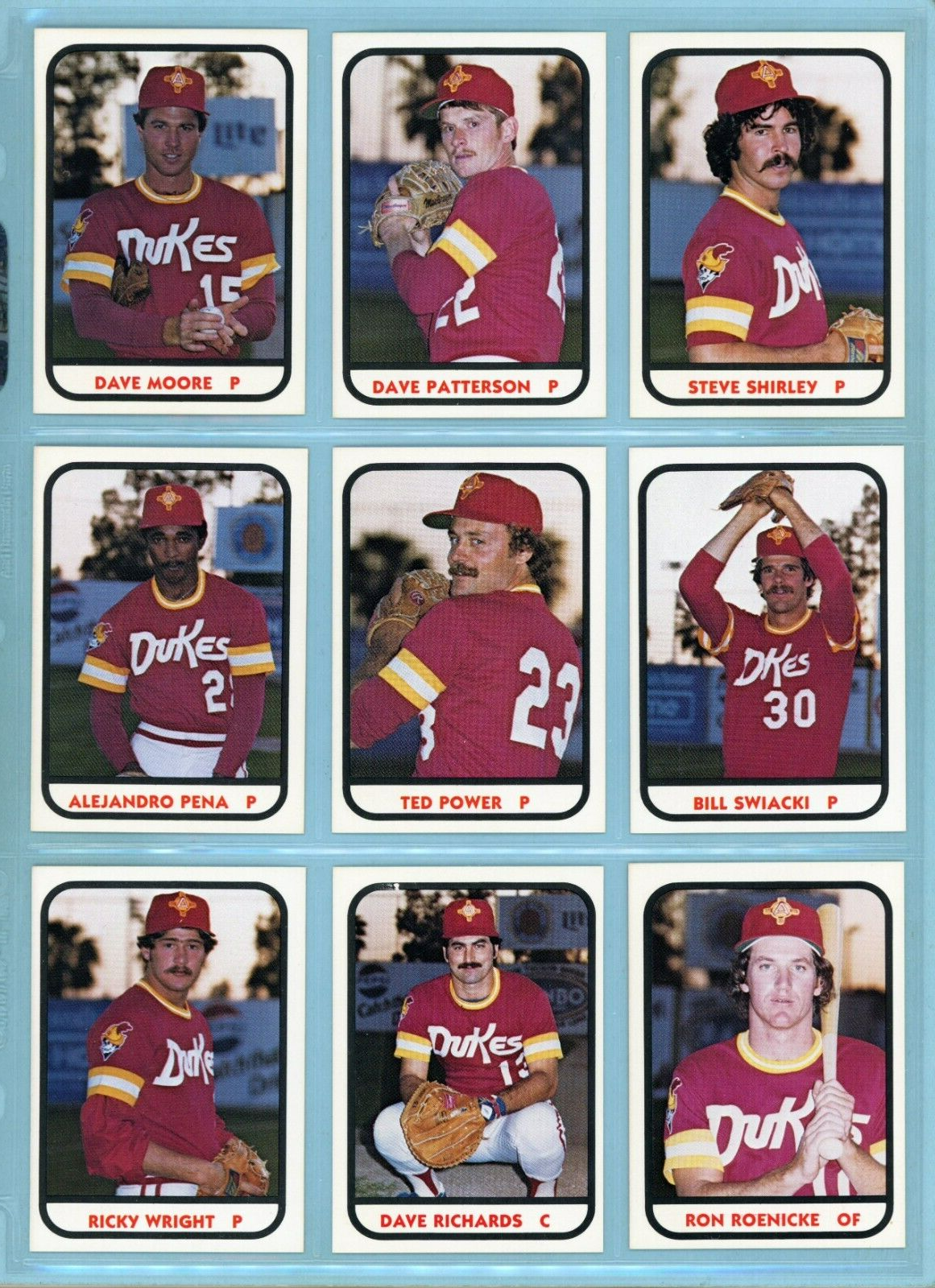 1981 TCMA Albuquerque Dukes Complete Set of 26 Baseball Cards NM w/Sandy Koufax