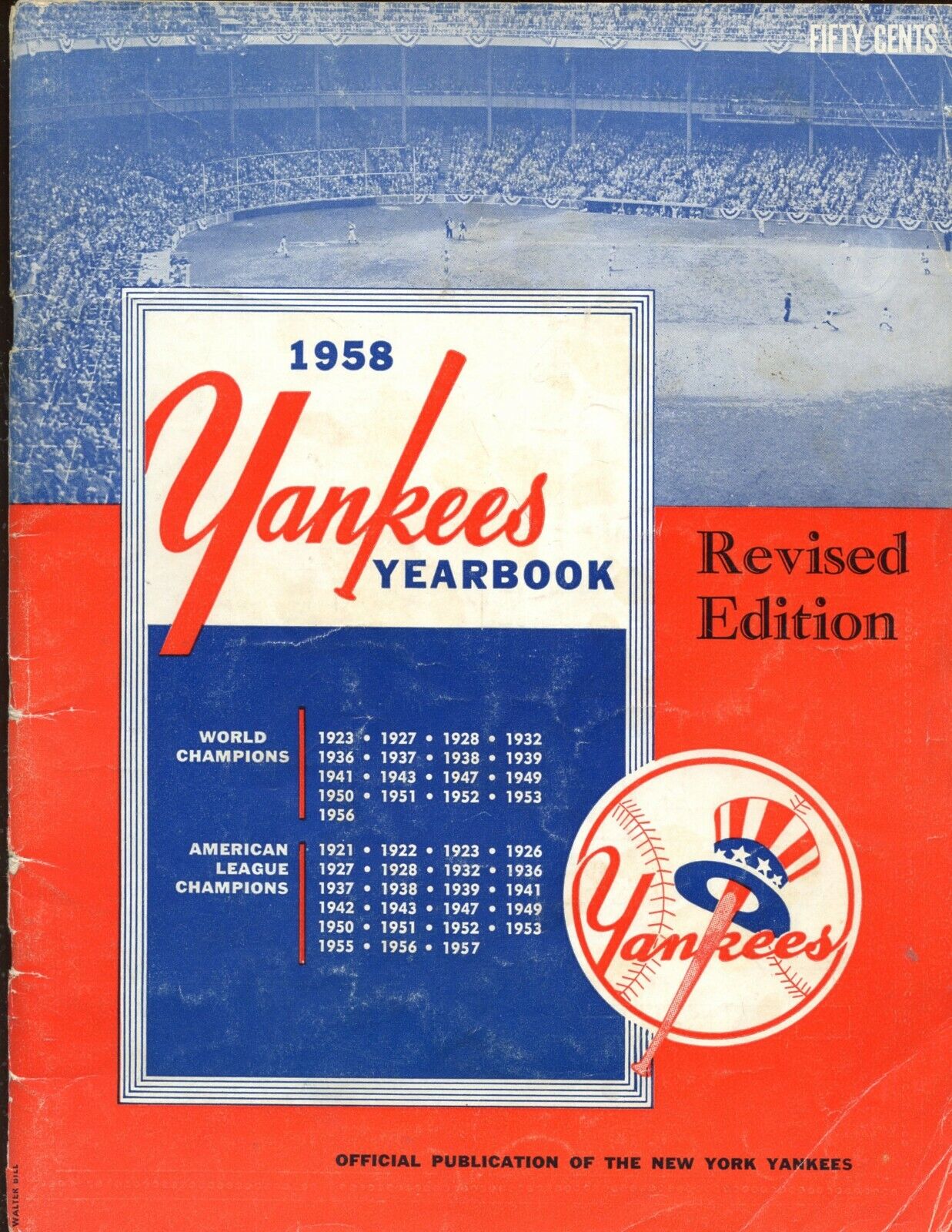 1958 New York Yankees Revised Yearbook VG