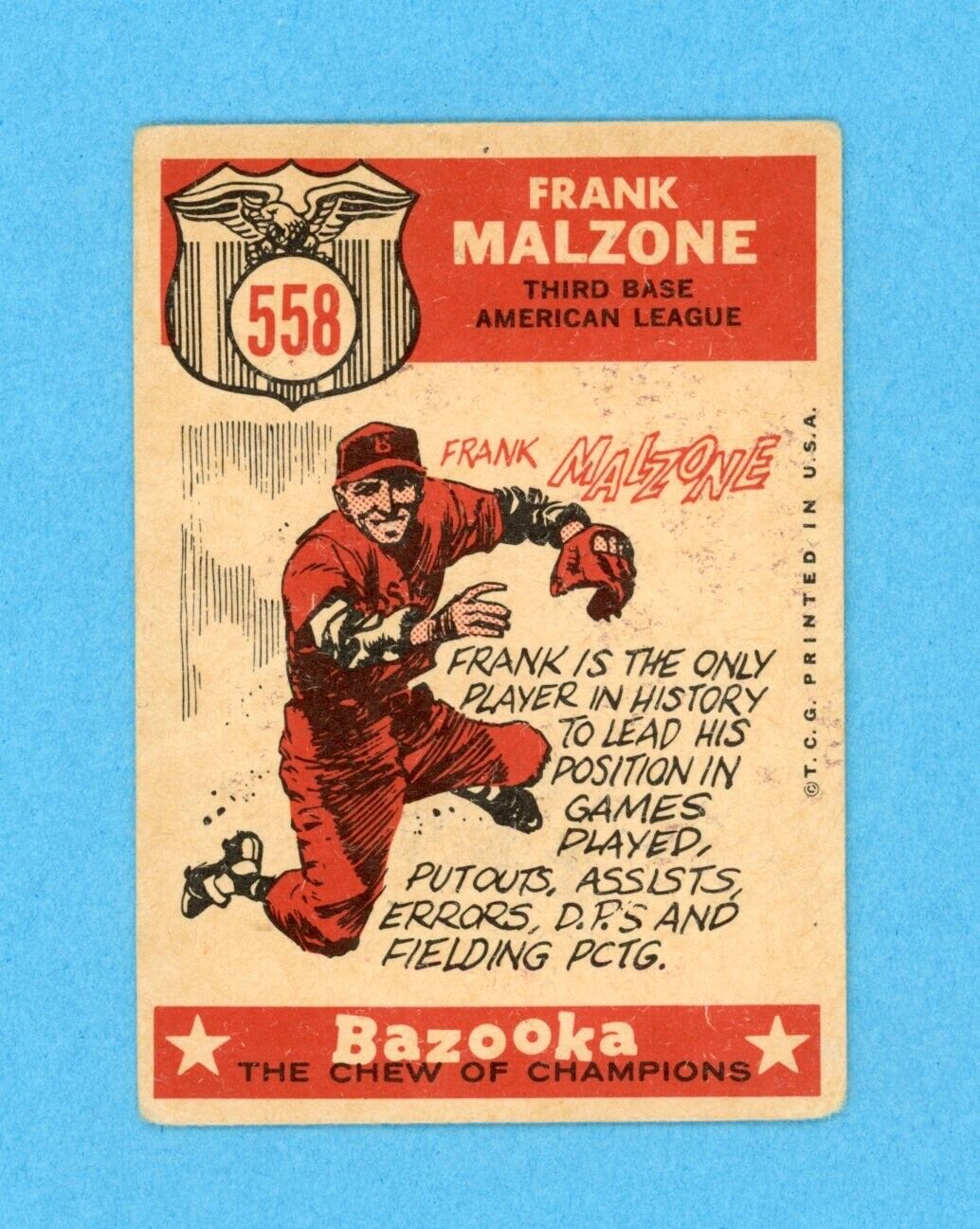 Frank Malzone Signed 1959 Topps TSN All Star Card #558 • Auto with B&E Hologram