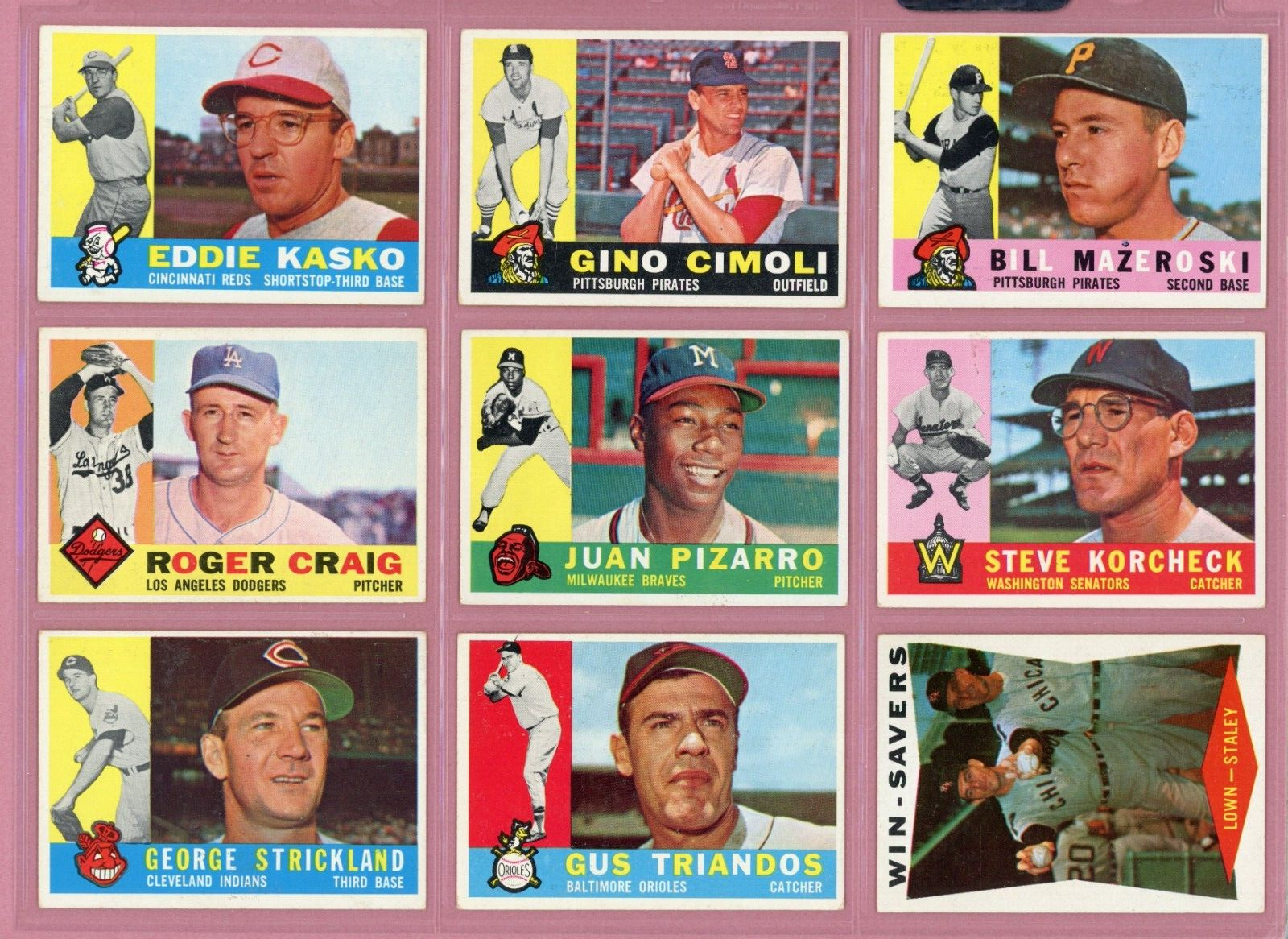 1960 Topps Starter Set Lot of 420 Different Baseball Cards EX - EX+