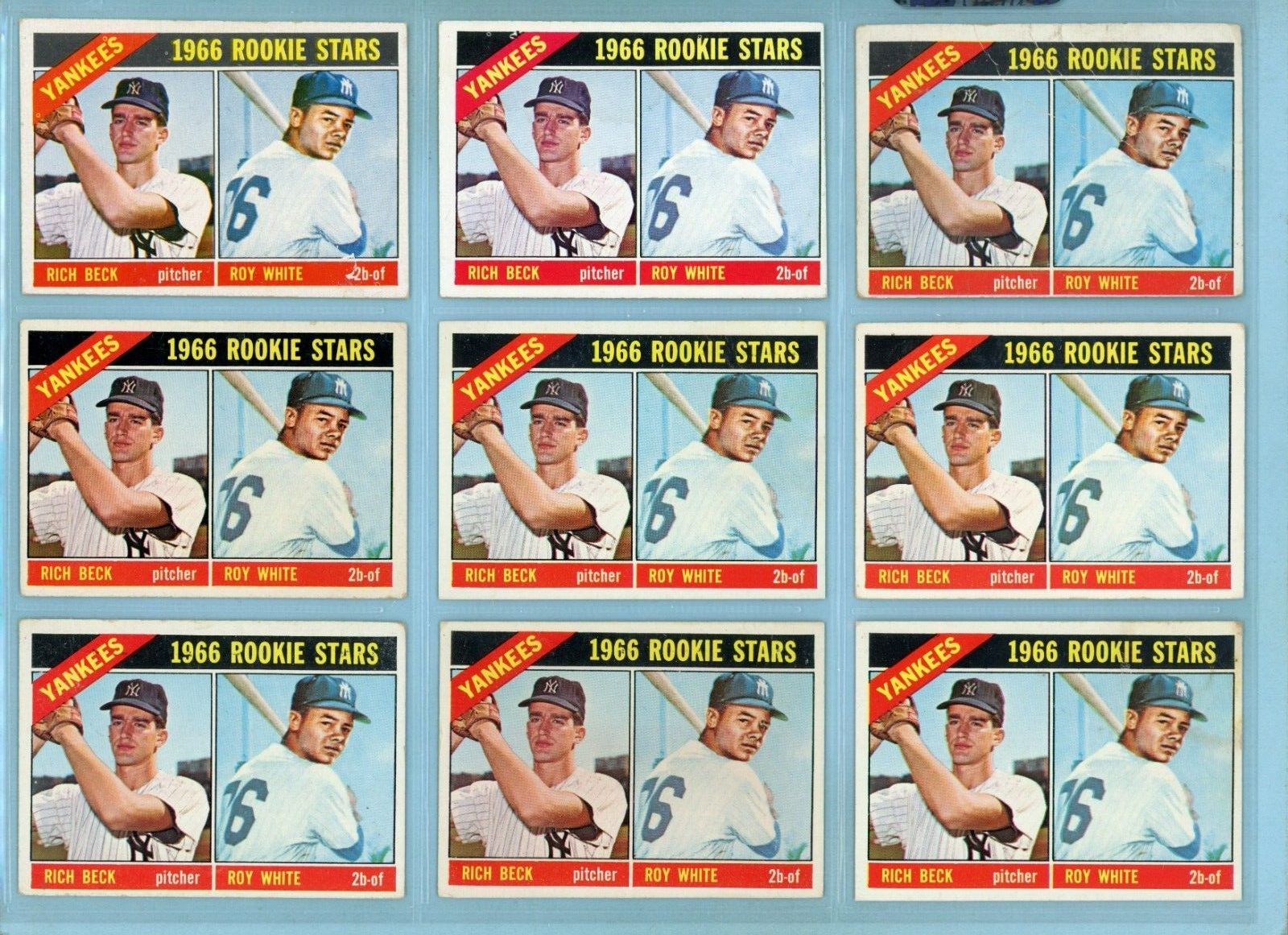 1966 Topps Lot of 12 #234 Roy White NY Yankees Rookie Baseball Cards LG - NM