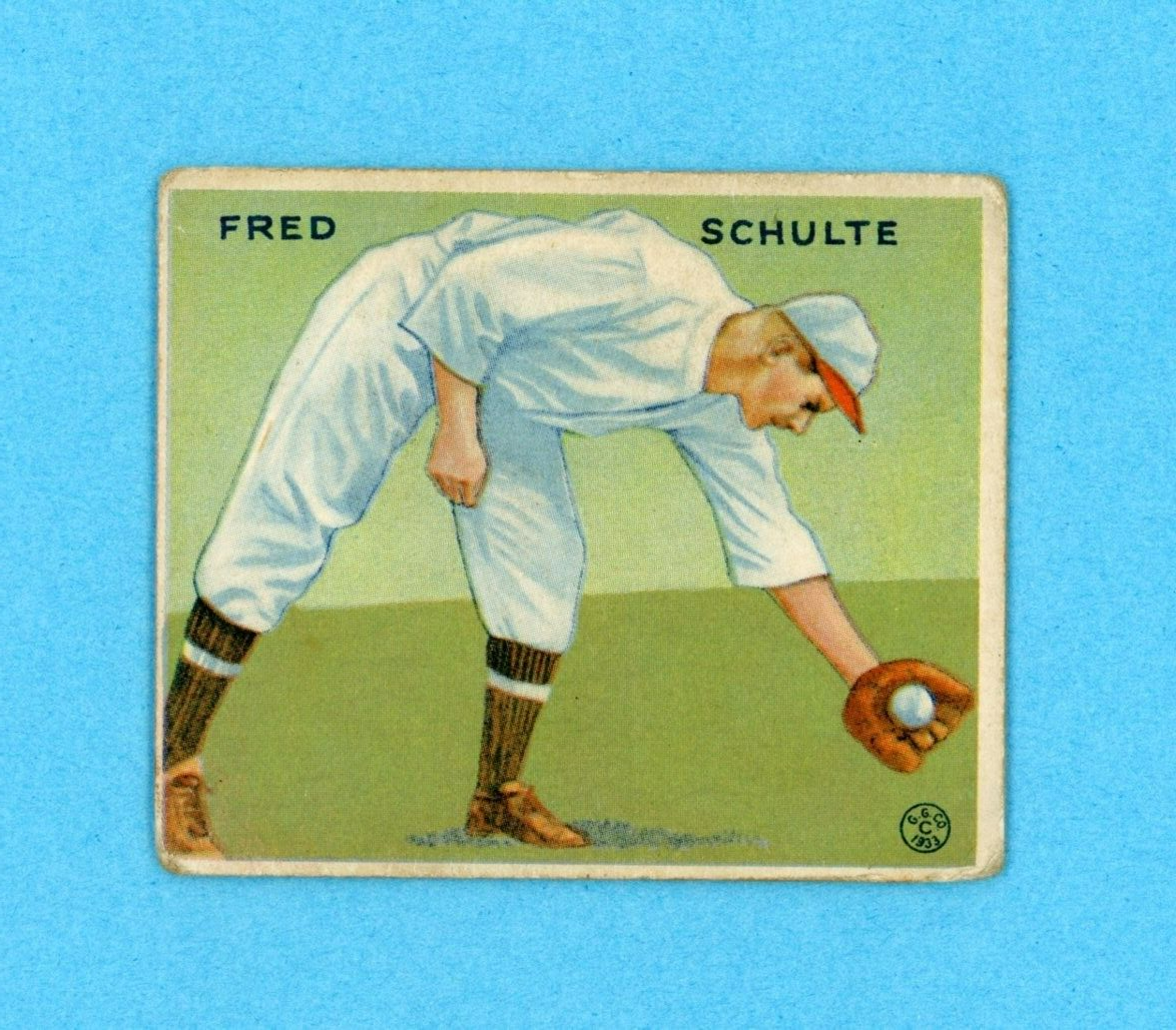 1933 Goudey #112 Fred Schulte Washington Senators Baseball Card VG lwblc