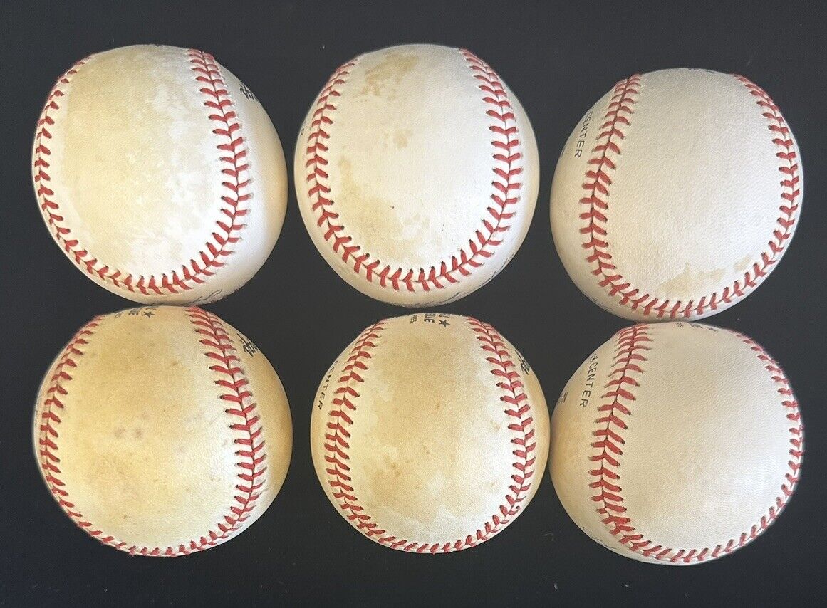 Lot of 6 Harvey Haddix Pirates SINGLE SIGNED Official NL Baseballs w/ holograms