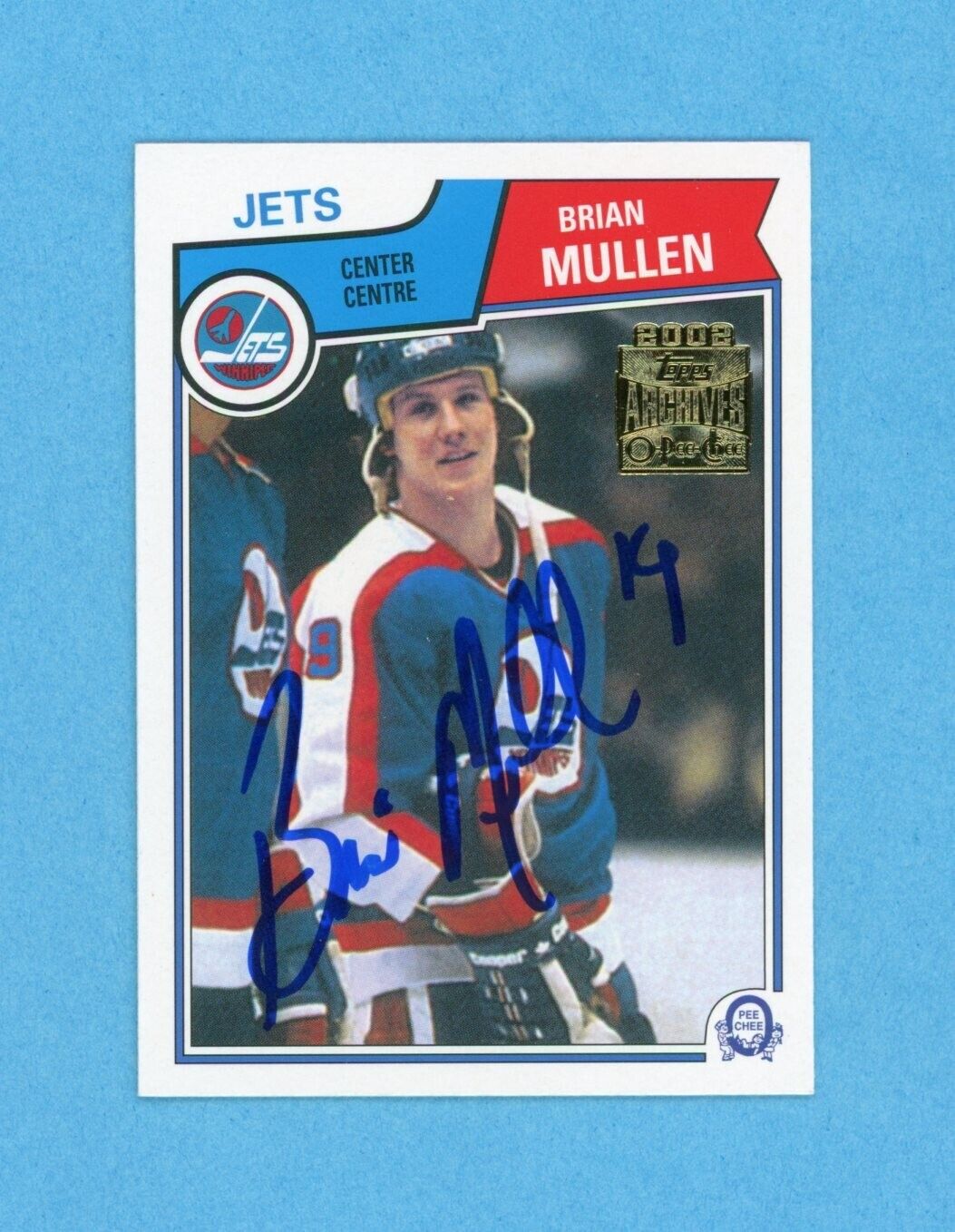 Brian Mullen 2001-02 Topps/OPC Archives #30 Autographed Hockey Card