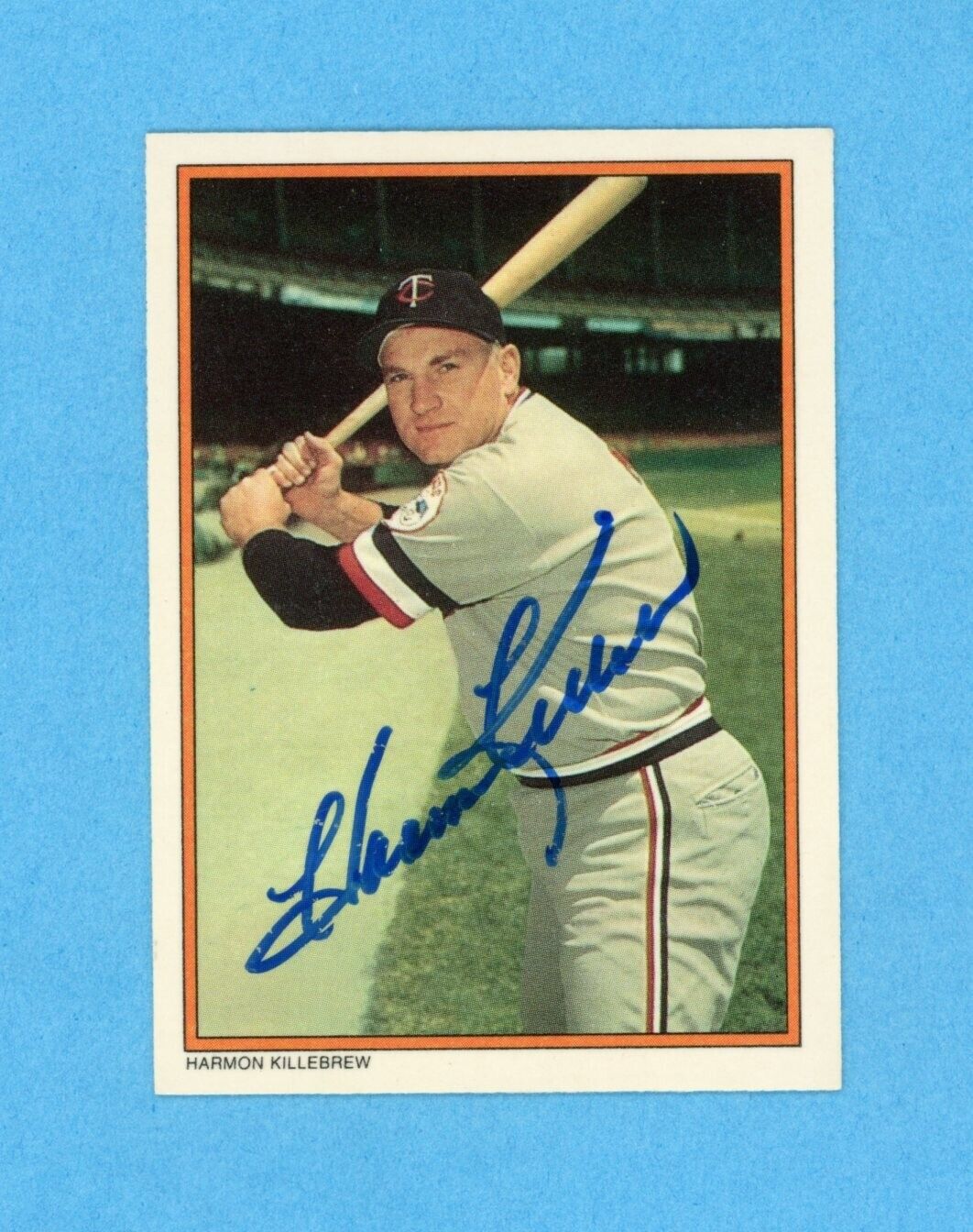 Harmon Killebrew Minn Twins 1985 Topps Circle K #5 Autographed Baseball Card