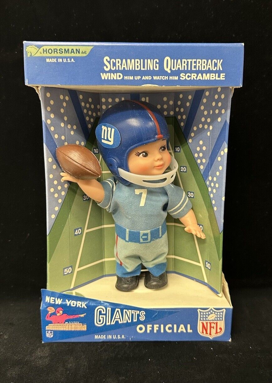 circa 1970’s New York Giants Scrambling Quarterback Horsman Doll in Original Box