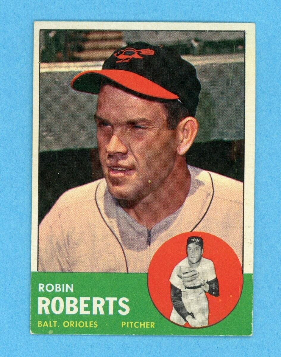 1963 Topps #125 Robin Roberts Baltimore Orioles Baseball Card EX+