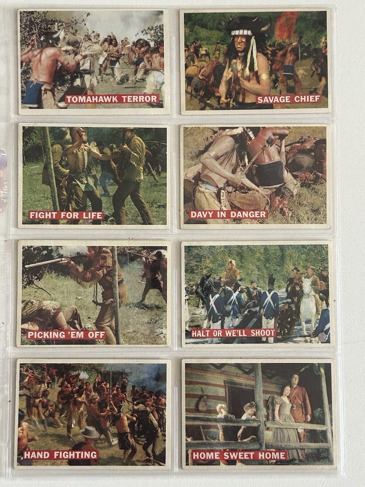 1956 Topps Davy Crockett Non-Sports Complete Orange Backs Set of 80 VG-EX/EX