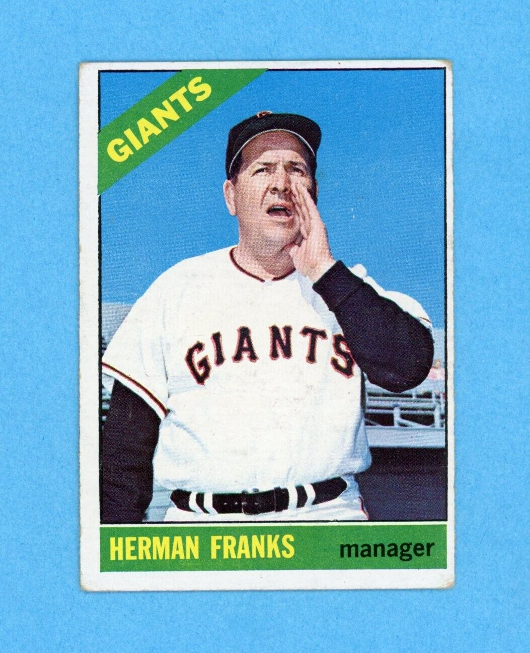 1966 Topps #537 Herman Franks San Fran Giants High Number Baseball Card VG+