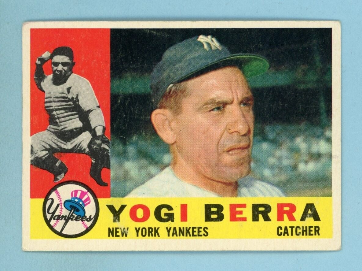 1960 Topps #480 Yogi Berra NY Yankees Semi-High Number Baseball Card EX wk sc id