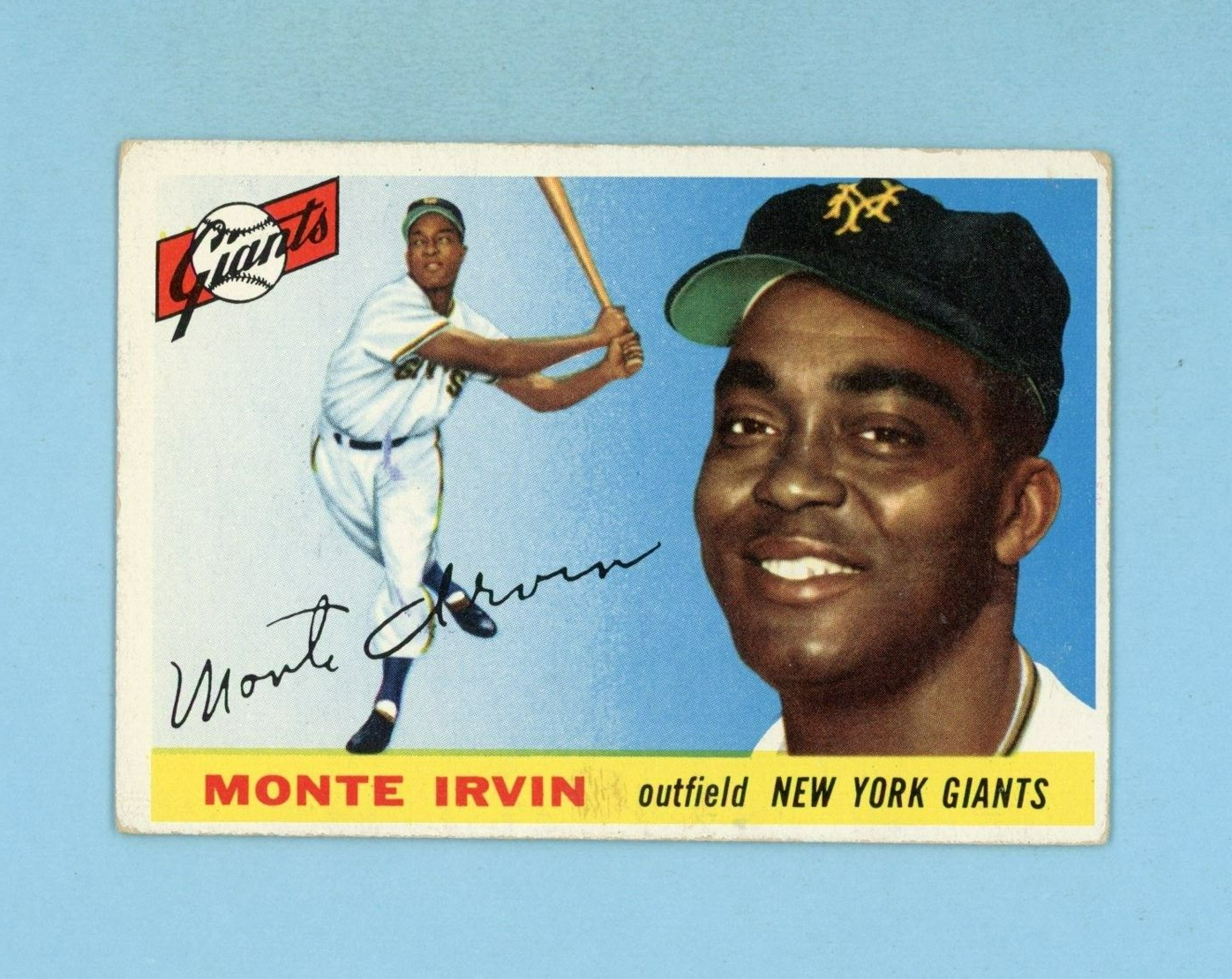 1955 Topps #100 Monte Irvin New York Giants Baseball Card Vg/Ex