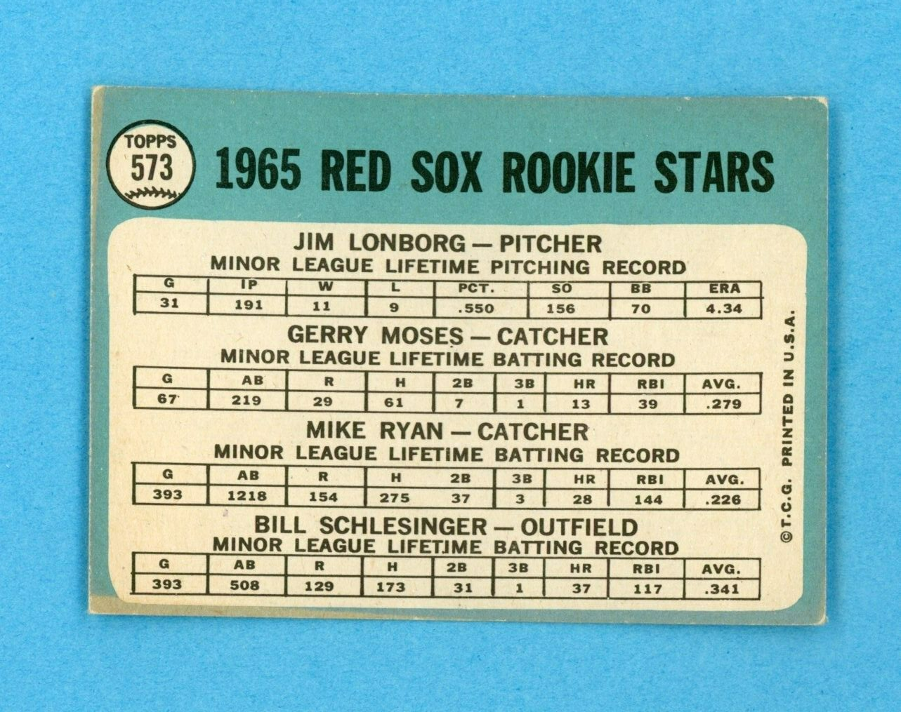 1965 Topps #573 Jim Lonborg Boston Red Sox Rookie Baseball Card EX dcb