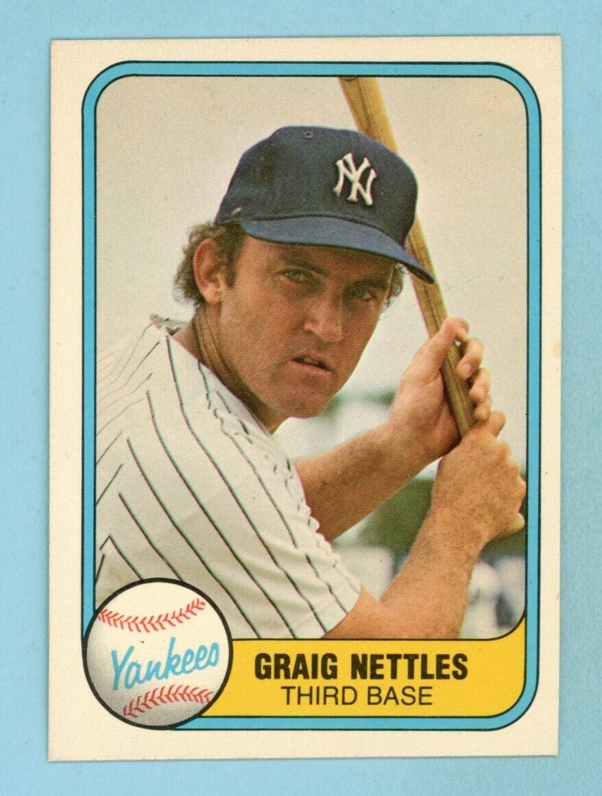 1981 Fleer #87 Graig Nettles New York Yankees C on back Vari Baseball Card NM