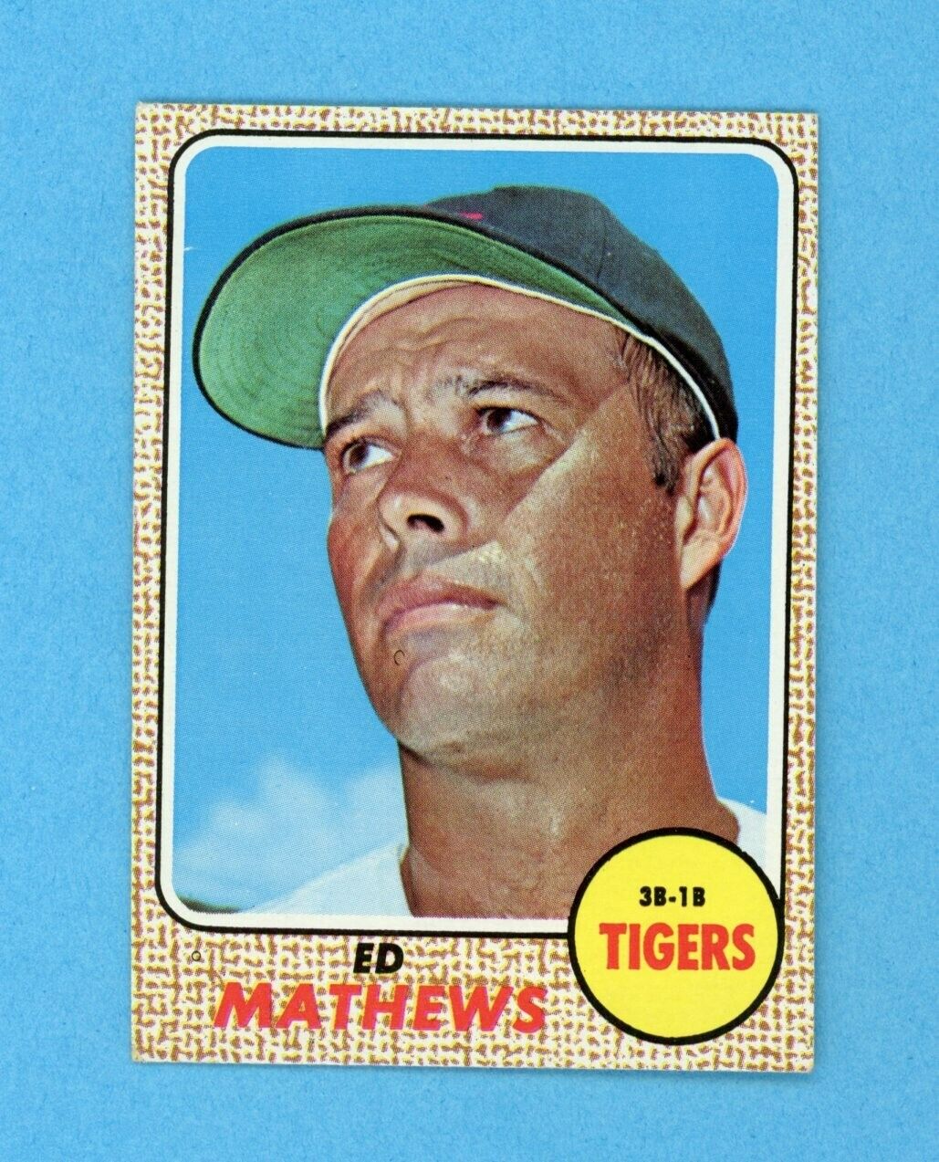 1968 Topps #58 Eddie Mathews Detroit Tigers Baseball Card EX+ - Ex/Mt dia shp