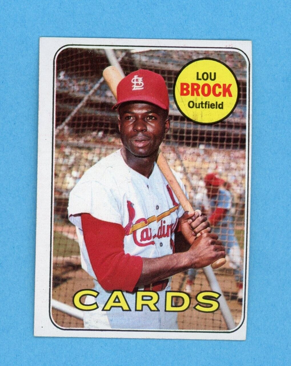 1969 Topps #85 Lou Brock St Louis Cardinals Baseball Card NM o/c