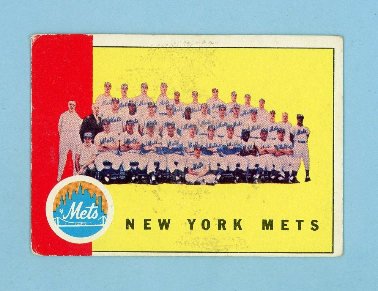 1963 Topps #473 New York Mets Team Semi-High Number Baseball Card VG