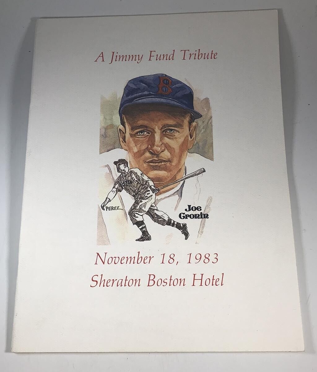 Boston Jimmy Fund Tribute to Joe Cronin Program Signed Lemon, Feller, Brooks R