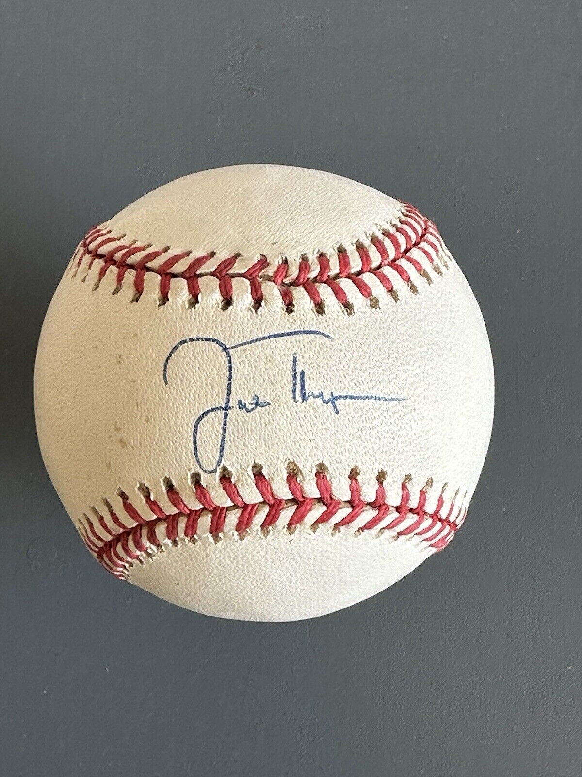 Justin Thompson Tigers Rangers SIGNED Official AL Gene Budig Baseball JSA COA