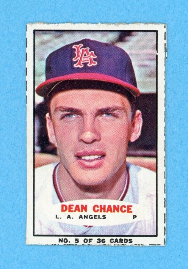 1965 Bazooka #5 Dean Chance Los Angeles Angels Baseball Card