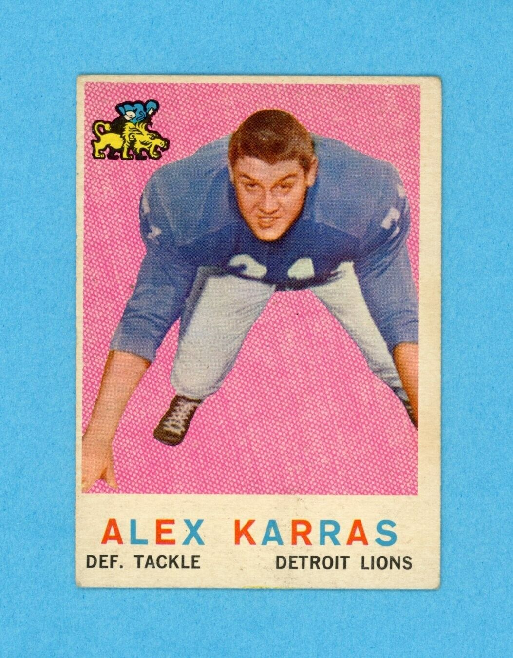 1959 Topps #103 Alex Karras Detroit Lions Rookie Football Card Vg/Ex