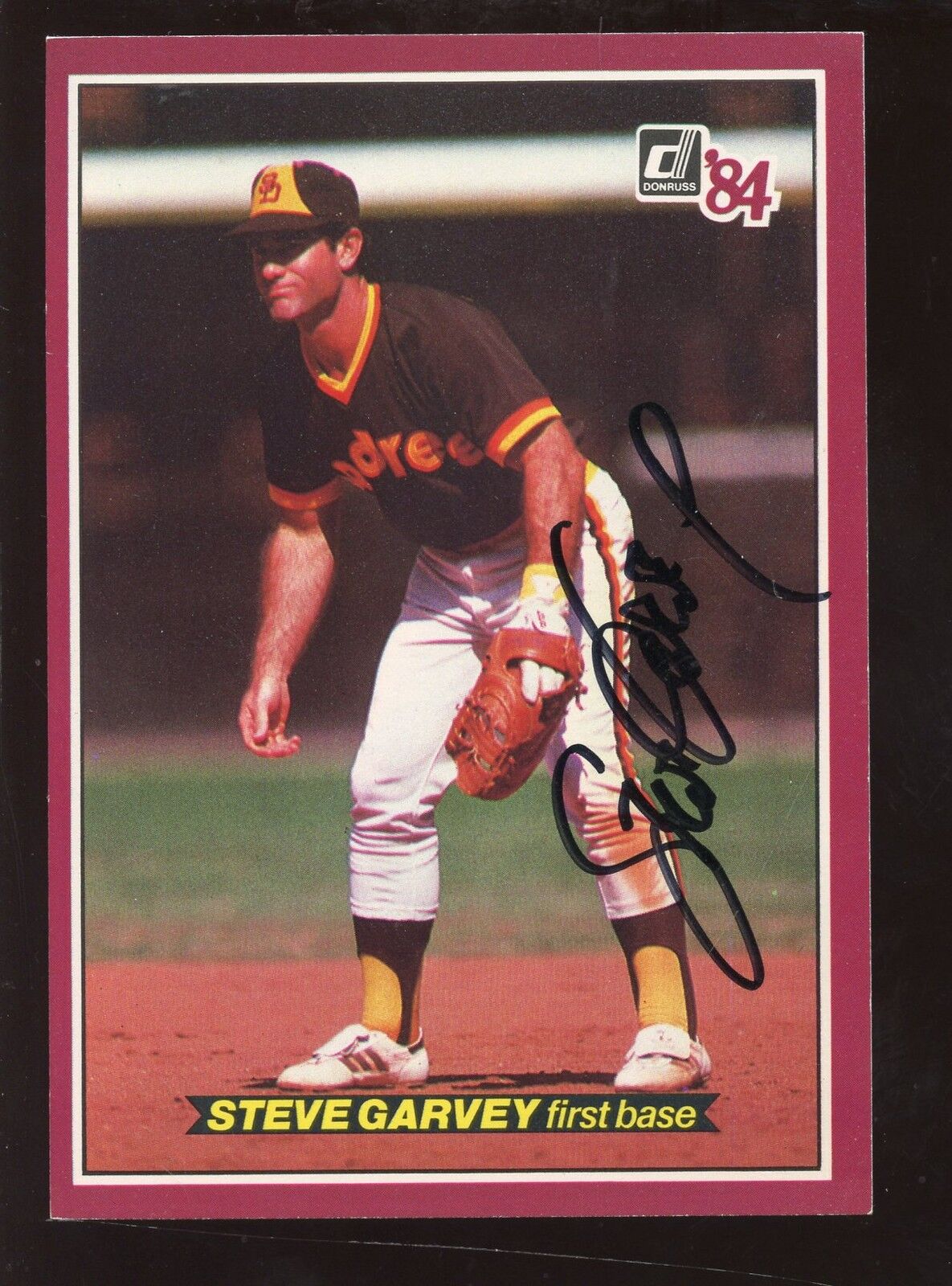 1984 Donruss Action All Stars Base Card #38 Steve Garvey Autographed Hologram