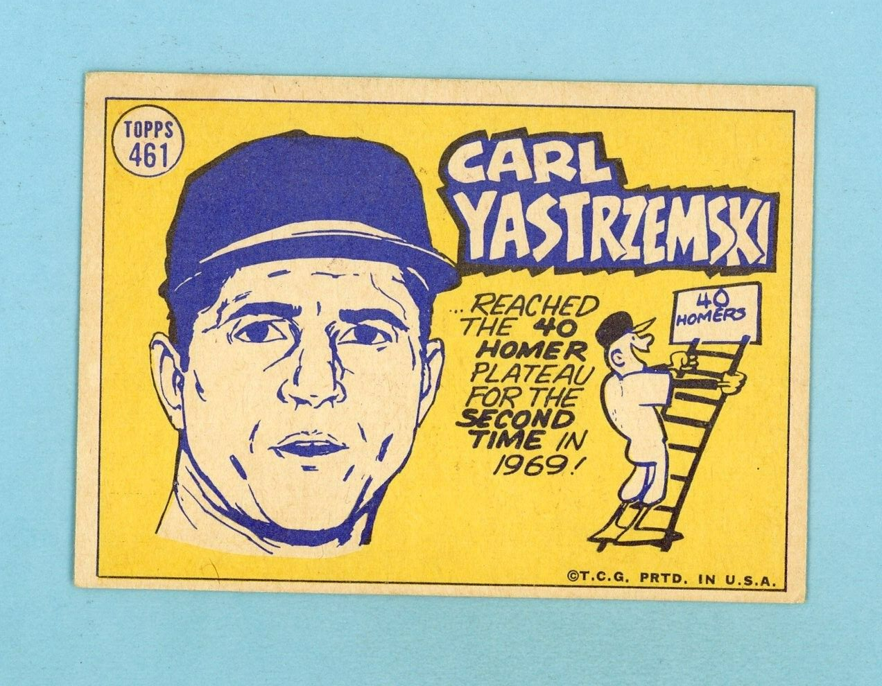 1970 Topps #461 Carl Yastrzemski All-Star Boston Red Sox Baseball Card EX o/c