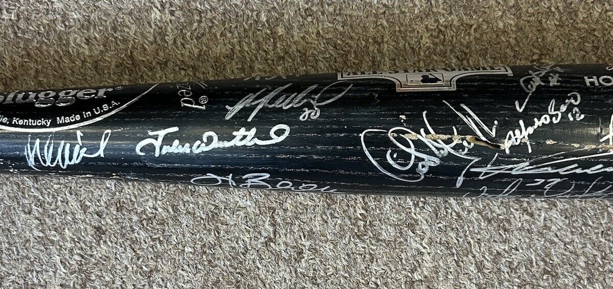 2004 A.L. All-Stars TEAM SIGNED 34” Bat 27 sigs w/ Jeter Mariano Ichiro Ortiz  +