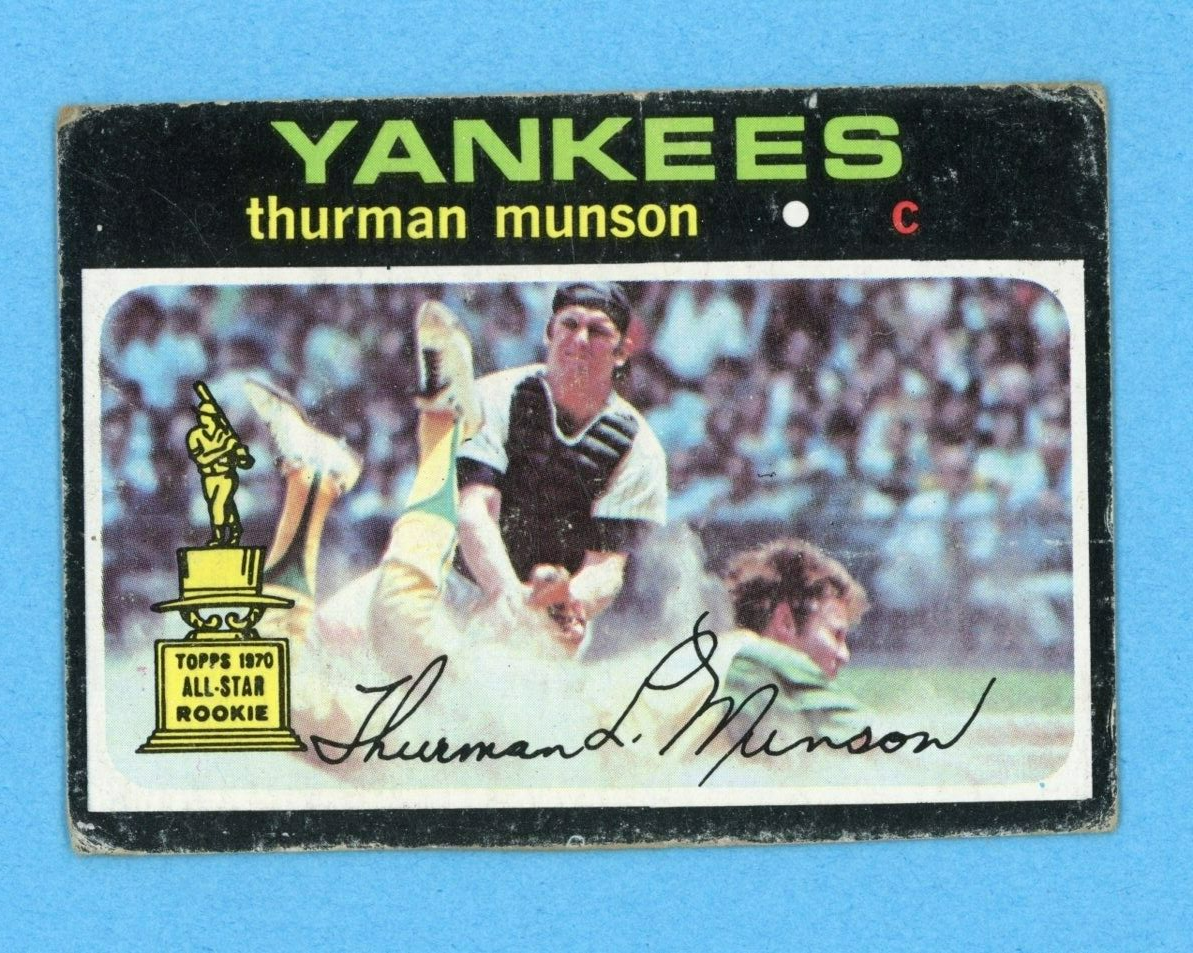 1971 Topps #5 Thurman Munson New York Yankees Baseball Card Low Grade