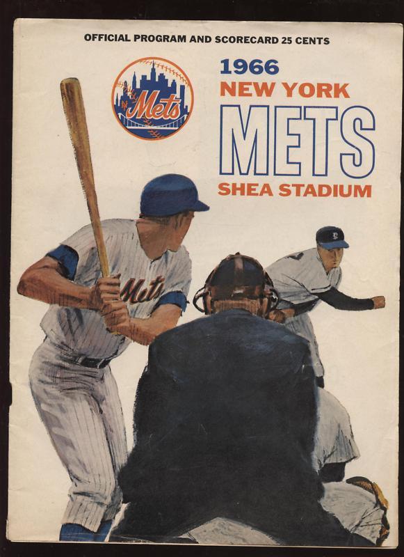 1966 MLB Program San Francisco Giants @ New York Mets 