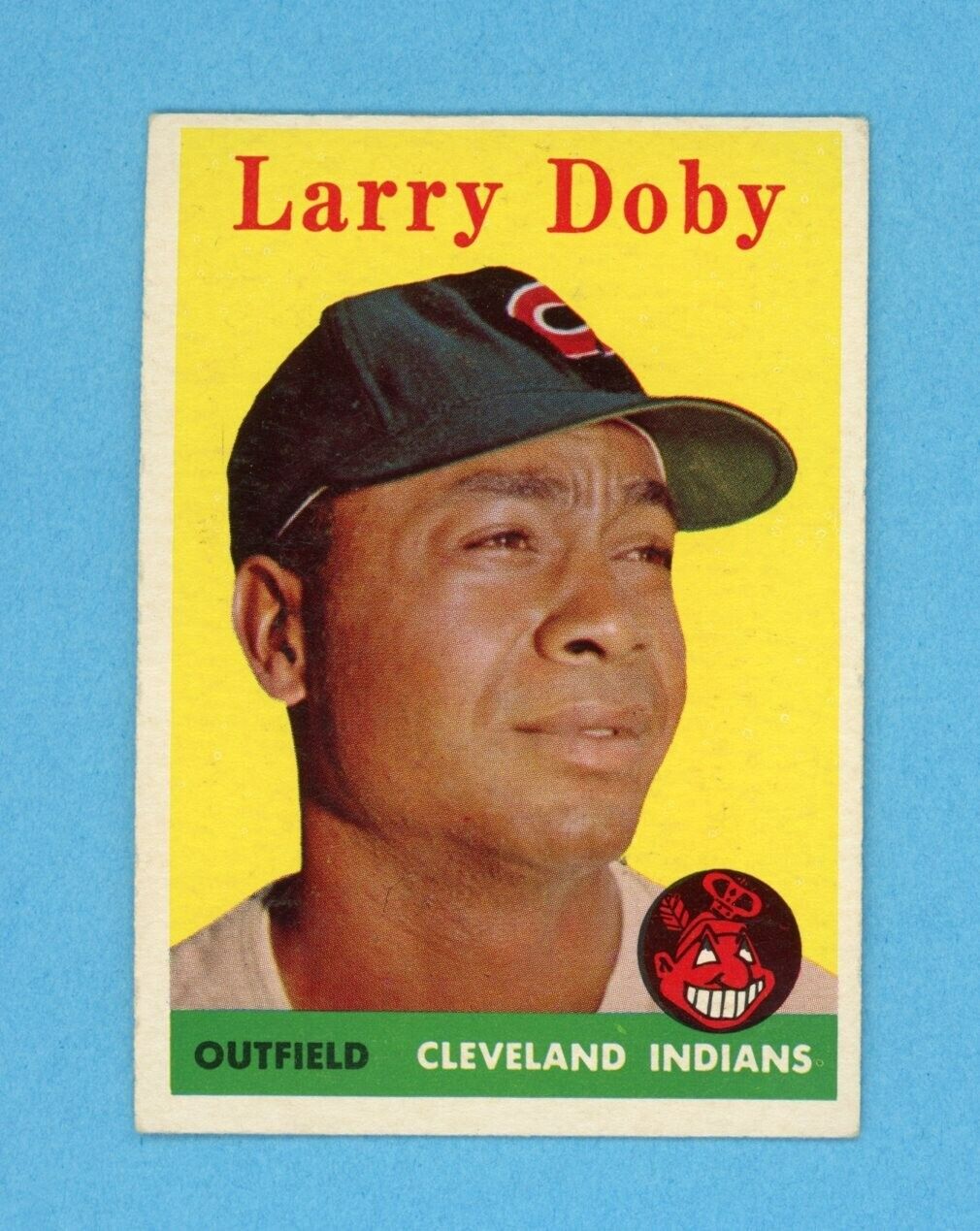 1958 Topps #424 Larry Doby Cleveland Indians Baseball Card EX vlw trc