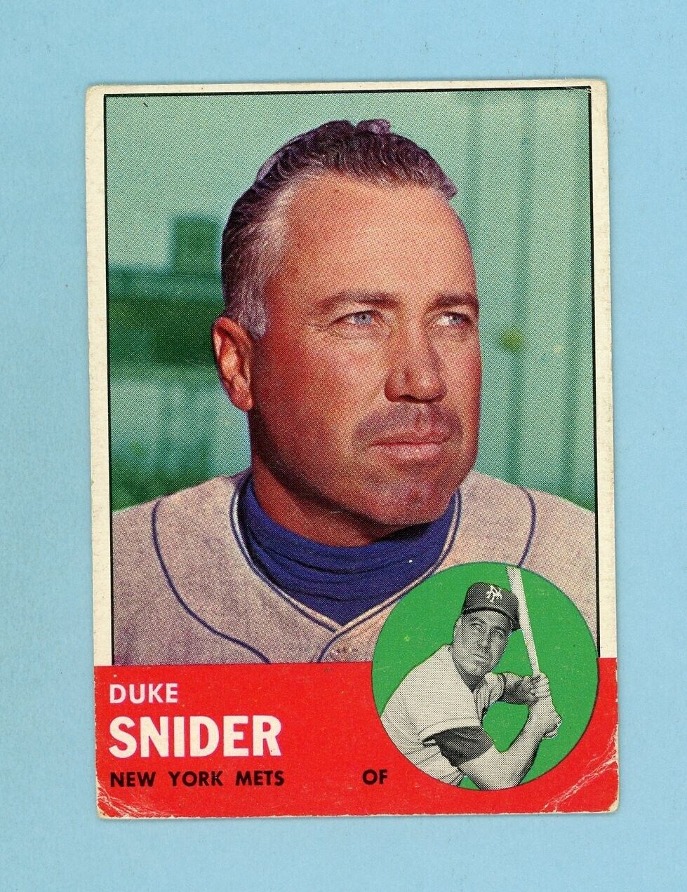 1963 Topps #550 Duke Snider NY Mets High Number Baseball Card Vg/Ex app wks/crs