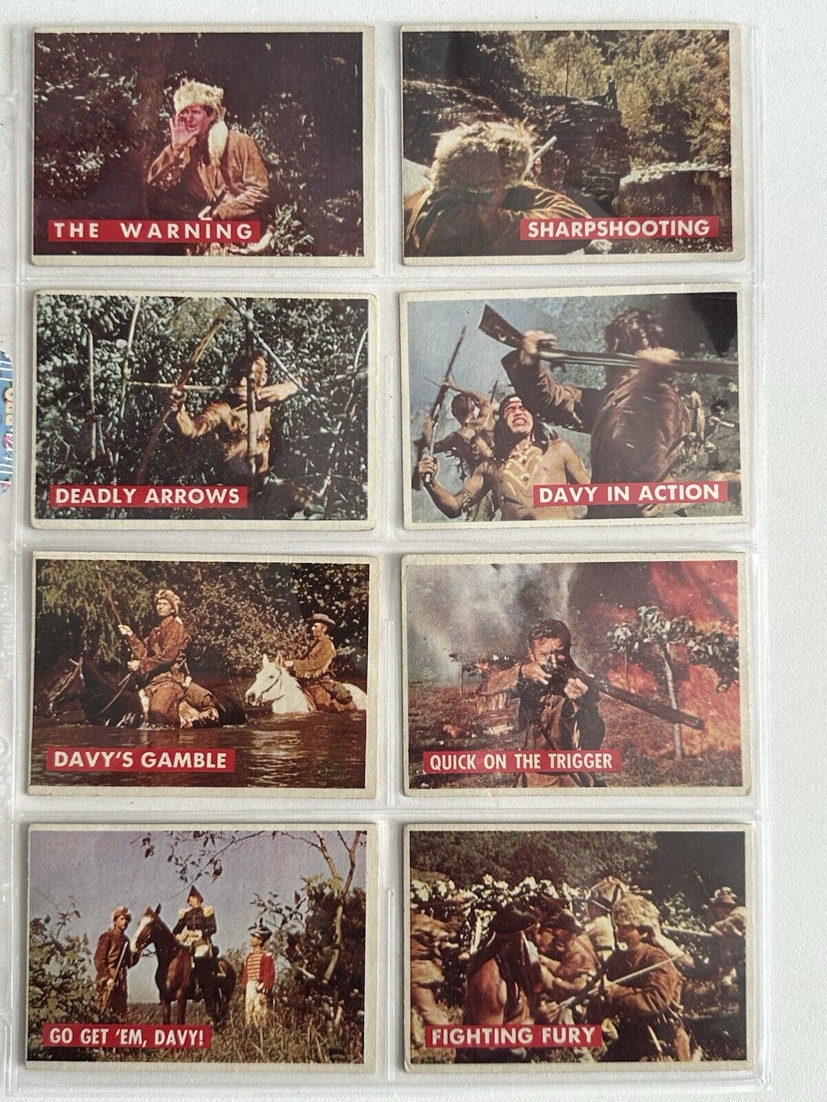 1956 Topps Davy Crockett Non-Sports Complete Green Backs Set of 80 VG-EX/EX