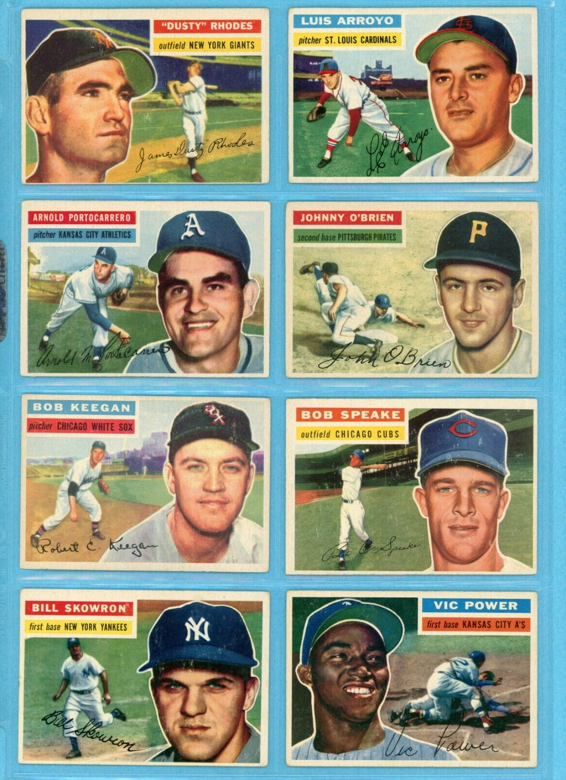 1956 Topps Starter Set Lot of 40 Different White Back Baseball Cards Vg/Ex